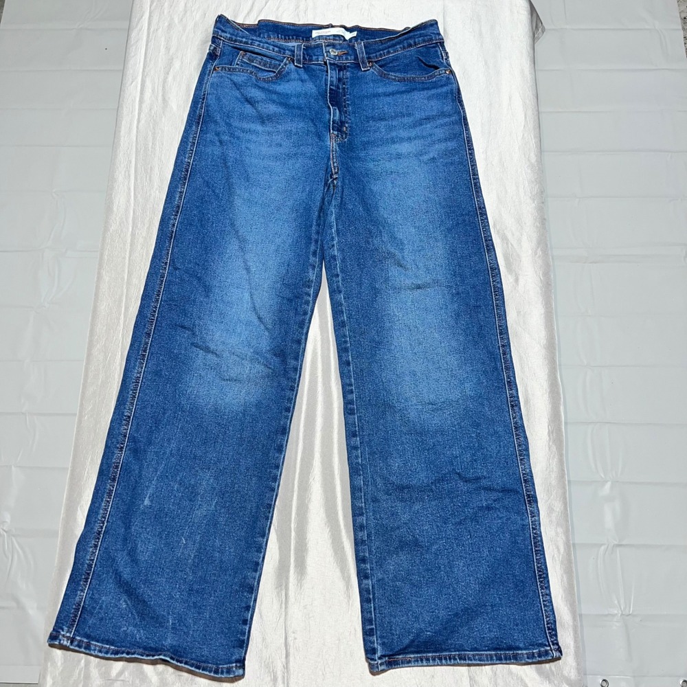 Signature by Levi Strauss & Co Womens Vintage Wide Leg Blue Jeans Size 10 W30